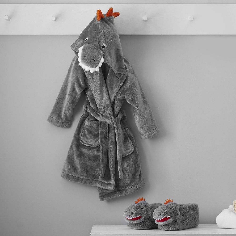 Pottery Barn Kids T. Rex Critter Robe Size 4-6